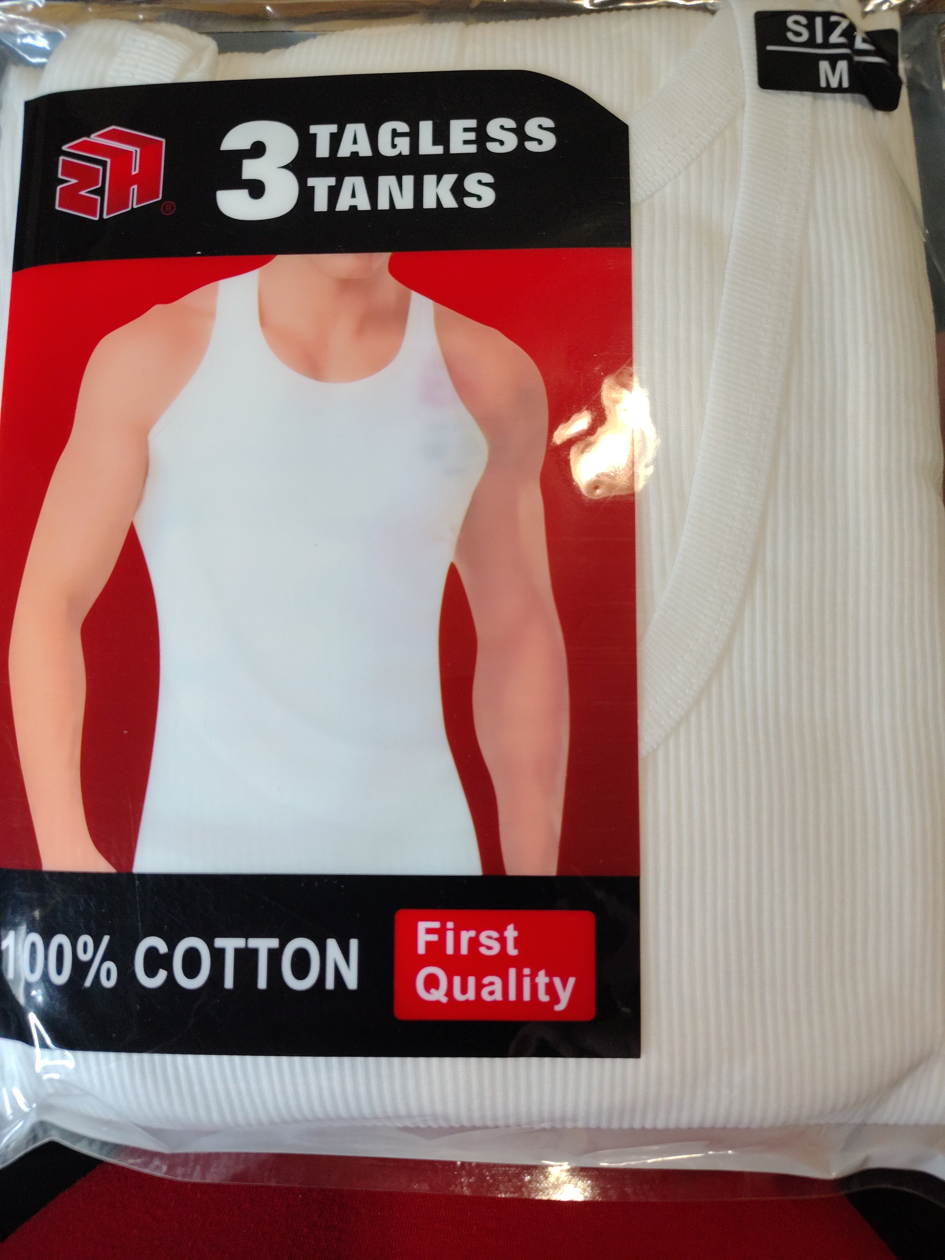 Paquete de camiseta de hombre blanca